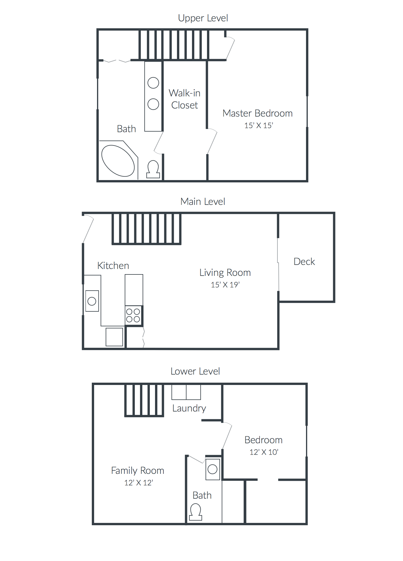 Floor Plans of Highbrook Townhomes in Hudsonville, MI